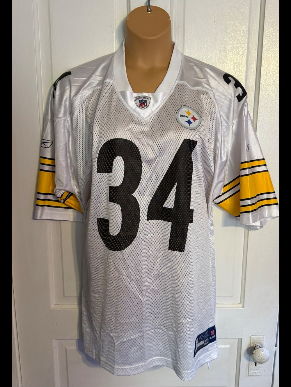 Reebok Pittsburgh Steelers #34 NFL Jersey – White | Men’s 2XL